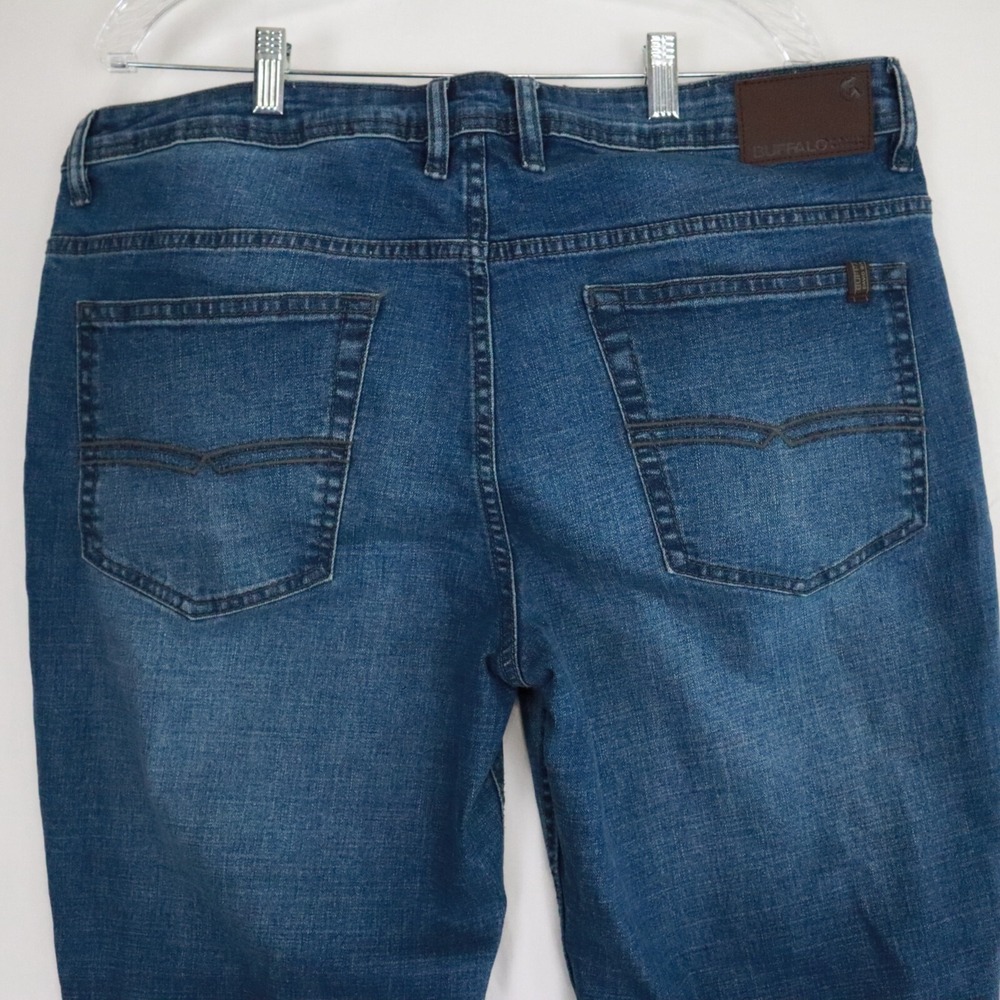 Buffalo David Bitton Jeans Mens 38x30 Jackson Straight Stretch Flex Denim Blue - Picture 3 of 10